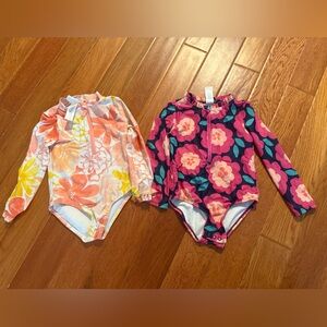Carter's Floral Swimsuit Set - Pink, Orange, Blue